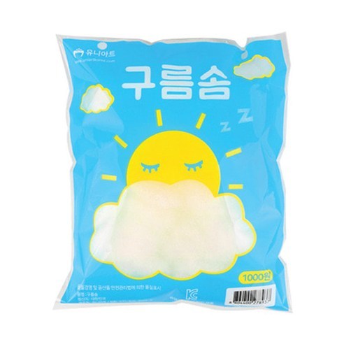 구름솜 (인형솜 쿠션솜 만들기솜 장식솜), 흰색, 1개
