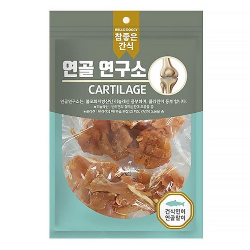 헬로도기 강아지 연골연구소 수제간식, 건식연어말이, 100g, 1개
