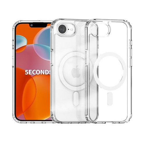 5세컨즈 아이폰16E 에어아머 클리어 맥세이프 케이스