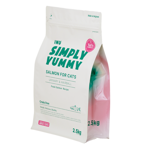 아이누 심플리야미 살몬포캣 유리너리 앤 헤어볼 고양이사료, 1개, 2.5kg, 닭+연어