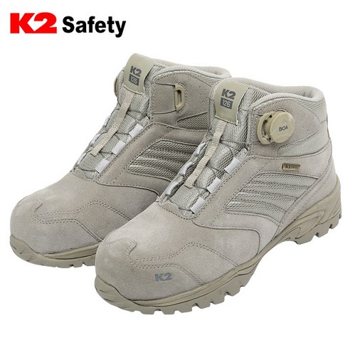 K2 SAFETY 다이얼 안전화 K2-126GR 보통 작업용 에어메쉬 사막화 작업화, 1개, K2-126GR(그레이)
