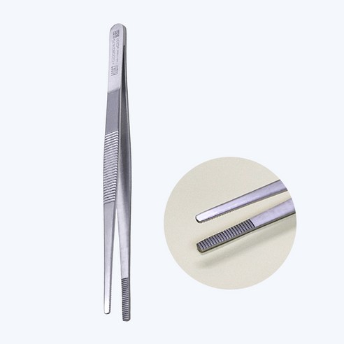 의료용 직선 핀셋 14cm 드레싱 간호사 병원 의료, 1개, 의료 직선 핀셋 14cm