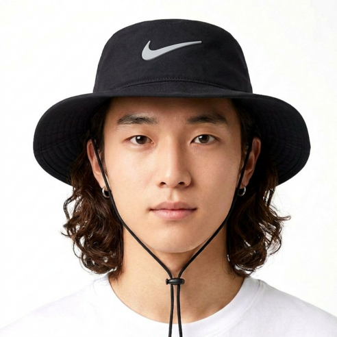 [국내정품] 나이키 에이펙스 드라이핏 버킷햇 Dri-FIT기술 UV차단 아웃도어 여행 등산, 1개, 블랙