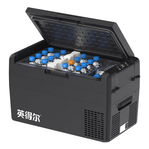 ICECO 인버터 컴프레서 듀얼 박스 차량용냉온장고, 블랙, 25L