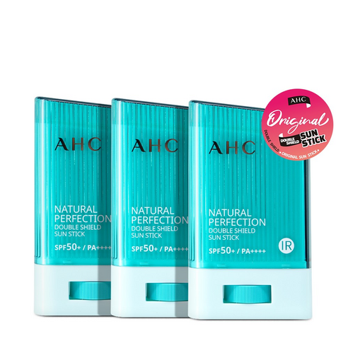 AHC 내추럴 퍼펙션 더블 쉴드 선스틱, 22g, 3개