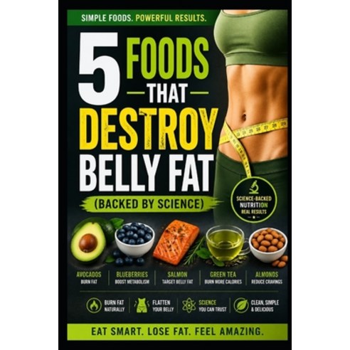 (영문도서)5 Foods That Destroy Belly Fat - Backed by Science: A Complete Step-by-Step Guid... Paperback, Independently Published, English, 9798259361768
