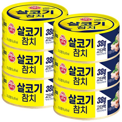 오뚜기 참치 살코기 통조림, 200g, 6개