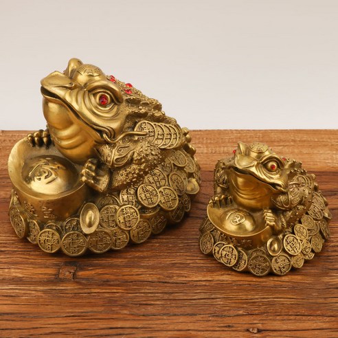 金蟾擺件三足金蟾招財進寶咬錢蟾蜍風水擺飾銅器工藝品- 傳統工藝品| 酷澎