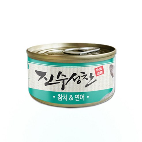 고양이 통조림캔 고양이간식캔, 1개, 진수성찬 고양이캔 참치와연어