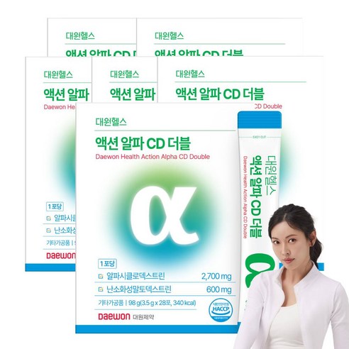 [본사직영] 대원제약 대용량 액션 알파 CD 더블 28포 알파시디 식약청인증, 6개, 28회분
