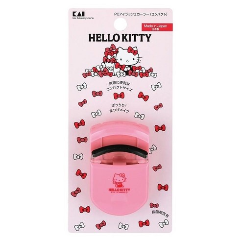 KAI 단단히 컬 핸들을 바디에 수납할 수 있는 컴팩트한 속눈썹 PC 아이래쉬 뷰러 Hello Kitty / KK-2514