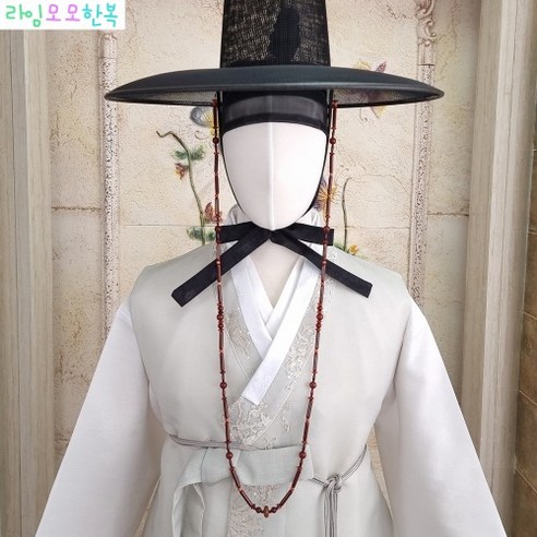 갓 끈 성인 남성 한복 갓끈 전통 선비 모자 브라운 구슬 끈 - 기타잡화 | 쿠팡
