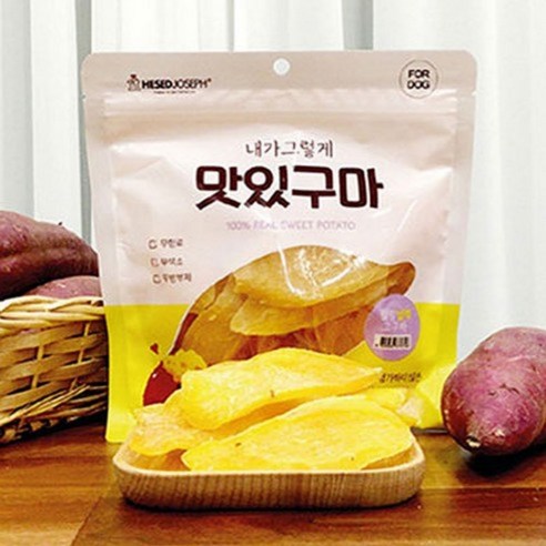 헤세드요셉 강아지 맛있구마 간식 스틱, 고구마, 200g, 5개