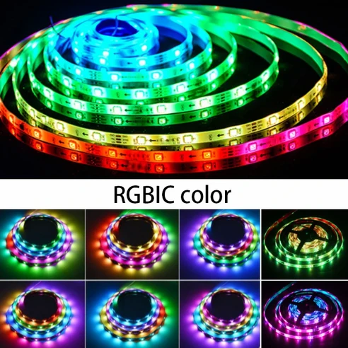 TUYA LED 스트립 라이트 스마트 Wifi RGBIC Dreamcolor 리본 조명 USB 5V WS2812B 주소 지정 ...