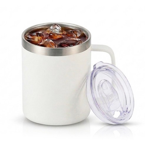 도로 보온 보냉 텀블러 머그컵 355ml 6색, 화이트, 1개