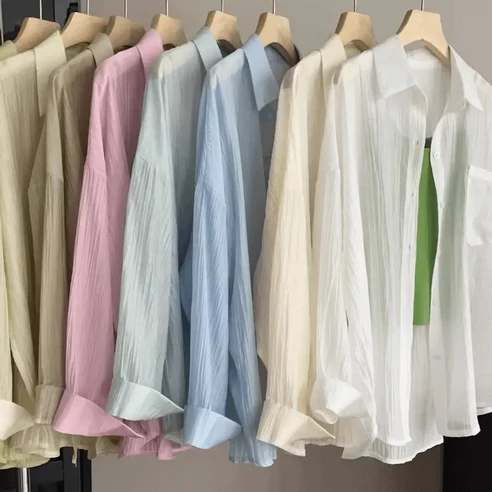 루나모드 햇빛차단 얇은 긴팔셔츠 K0237