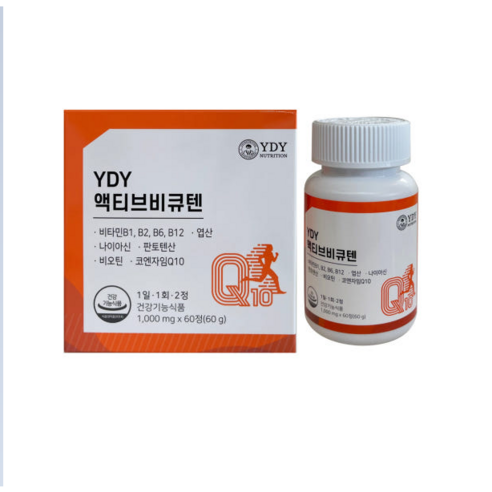 '이연컴퍼니 YDY 액티브비큐텐 BQ10 비타민B 1000mg 60정 1박스, 60정, 4개' 최저가 검색, 최저가 ...