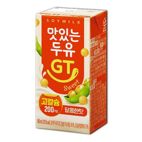 남양유업 맛있는두유 GT 달콤한맛 190ml x 24팩, 190ml, 24개
