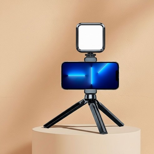 휴핏트 휴대용 촬영 셀카 집게형 LED 3색 휴대폰 조명, 1개, 포켓 라이트