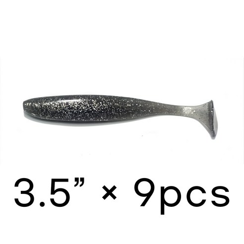 슬림 쉐드 웜 3.5 ~ 5인치 소프트베이트, 9개, 4g, 그레이