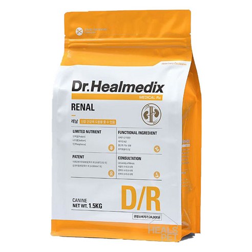 닥터힐메딕스 레날 D/R 1.5kg 강아지 처방사료 - 건식사료