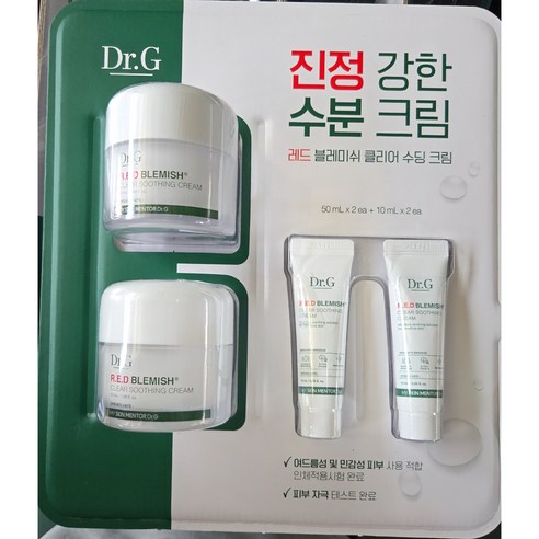 닥터지 레드 블레미쉬 클리어 수딩크림 50ml(2ea)+10ml(2ea) 시카 수분 진정, 120ml, 1개