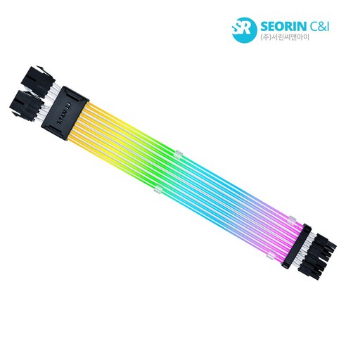 리안리 LIAN LI STRIMER WIRELESS CPU 2x8핀 케이블 (PW8-1W-CPU 0.26m) 컨트롤러 미포함, 1개