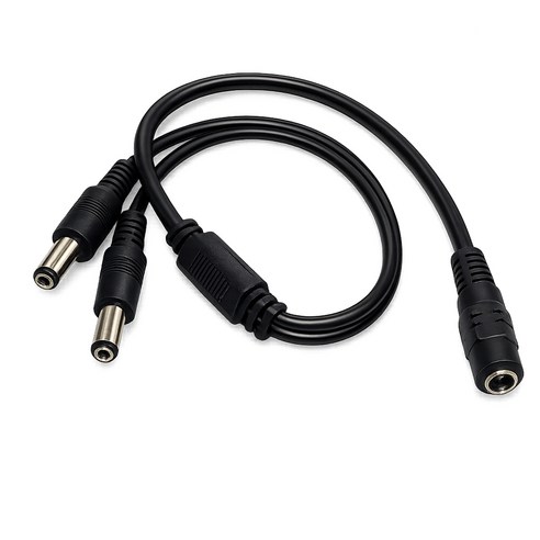티놀지 DC 전원 2분배 케이블 5.5x2.1mm Y형 멀티잭 CCTV LED 공유기 호환, 1개, T-DC-M2F