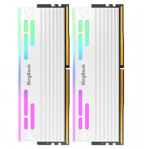 킹뱅크 DDR5 하이닉스 에이-다이 8000MHz C36 데스크탑용 램 16GB 화이트 2개입 KP480036, 1개