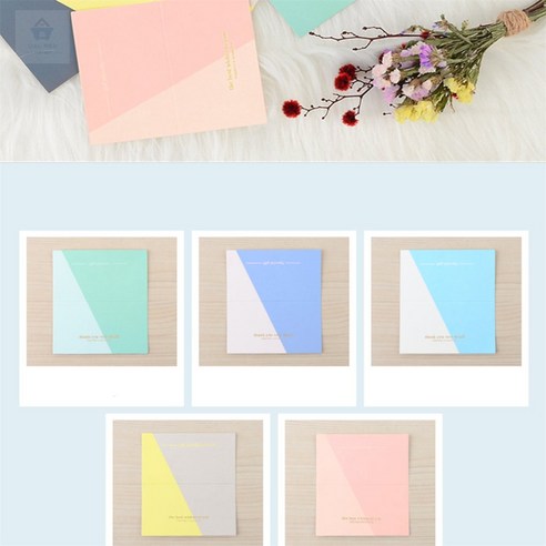 초아디자인 기념일 카드 1set 축하카드, 노랑색