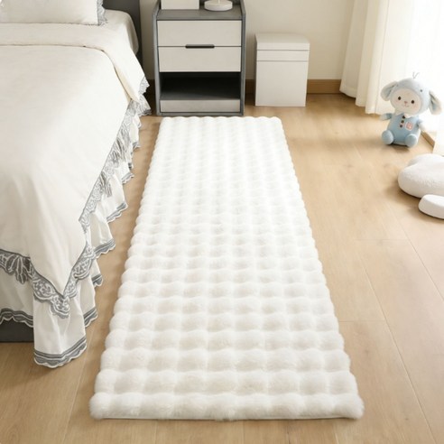 Kismetic 극세사 카페트 앙고라 양털 러그 80 x 200 cm 침실 거실 카페트 극세사 포근한 터치미 털러그 카페트