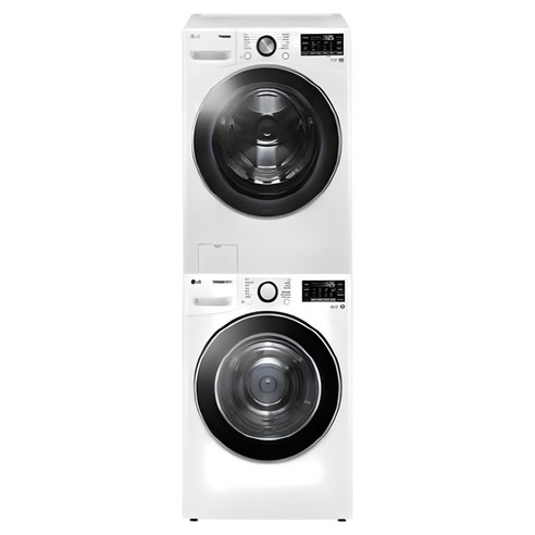 LG전자 트롬 세탁기 F24WDWP + 건조기 RH19WTWN 24kg + 19kg 방문설치, F24WDWP(세탁기), RH19WTWN(건조기), 리치화이트