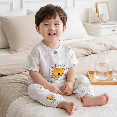 몽실이 거즈면 7부 상하복세트