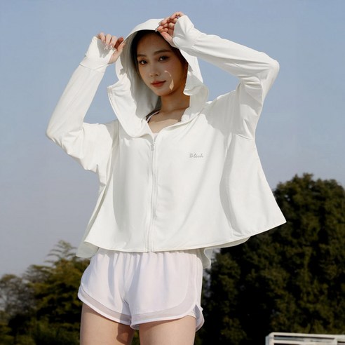 블레오 여성 UV차단 쿨링 후드집업 자외선차단 UPF50+ 래쉬가드