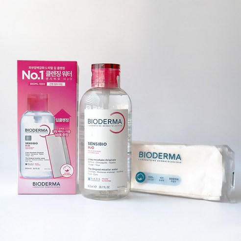 바이오더마 센시비오 클렌징워터 + 페이스타올, 1개, 850ml