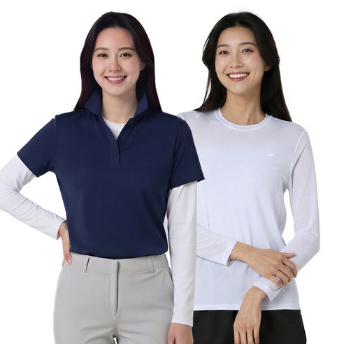 아소트 여성 쿨티 냉감티셔츠 기능성 긴팔 스포츠 골프웨어 등산 작업복 이너 티셔츠