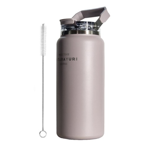 카에로 대용량 텀블러 1.5리터 1.2리터 보냉 보온 밀폐 여름 헬스 물통, 1개, 1.5L, 로즈베이지