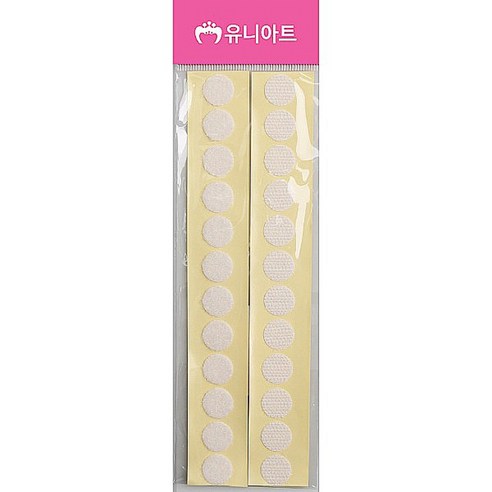 유니아트 원형찍찍이 15mm 흰색-개(1개입), 1개