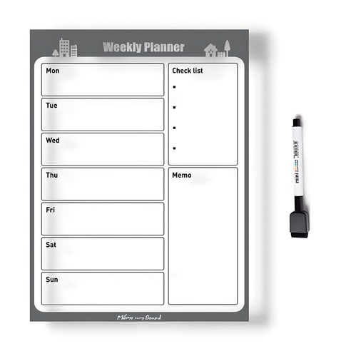 메모랑보드랑 무점착 스파이더 메모보드 주간계획표 투명 육아맘 솔직 후기 | 실사용 리뷰 - 상품 이미지 1