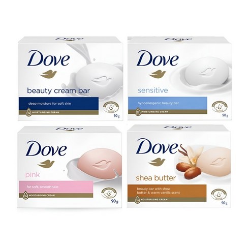 도브 뷰티크림바1 센서티브바1 뷰티바핑크1 시어버터1 90g 4개