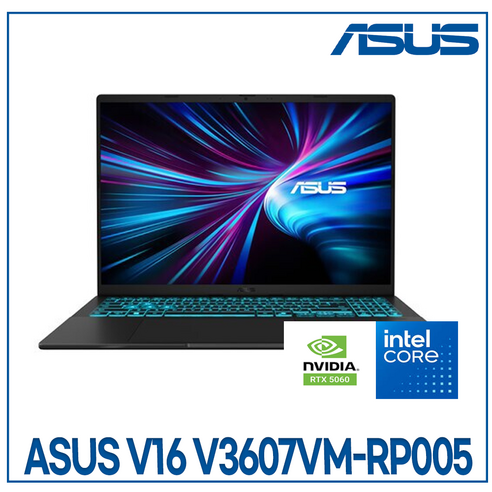 에이수스 2025 게이밍 V16 코어5 지포스 RTX 5060, 매트 블랙, 1TB, 16GB, WIN11 Home, V3607VM-RP005