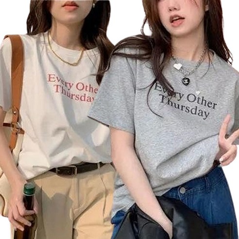 후쿠호 1+1 여성용 에브리 반팔 티셔츠