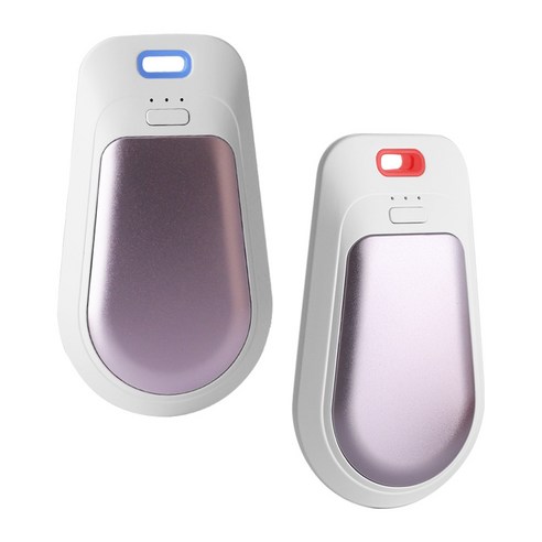 충전식 핫팩 초장기 대기 핫팩 + USB 충전 3단계 조절 속속 발열 지속 과충전 방지 휴대용 핫팩, 하늘보라색, D07