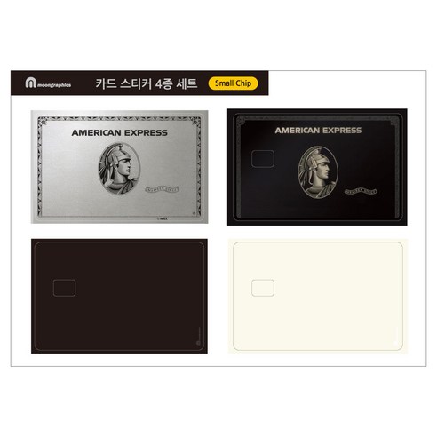 카드 스티커 신용 체크 교통 기후동행카드 스킨 4종 1세트, 1개, 라지칩(L)