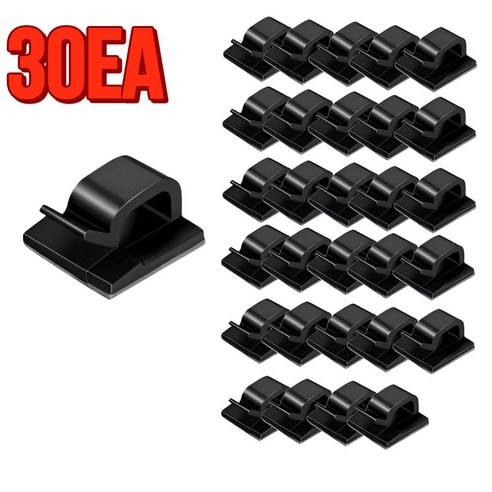아이앤트 케이블 선정리, 30개, 블랙