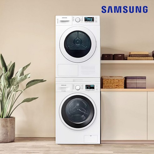 삼성전자 세탁기 건조기 세트 9KG + 9KG 워시타워 일체형 방문설치, 화이트, DV90TA040E,WF40F09M0Y