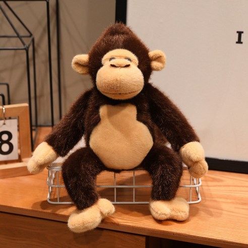스토리원 ST-TOY-019 원숭이 오랑우탄 인형 동물 봉제 애착 선물, 브라운오랑우탄, 1개, 35cm