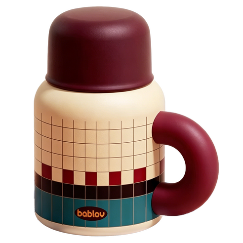 바블로브 미니 통통 핸들 보온병 480ml, 1개, 깊은 커피.