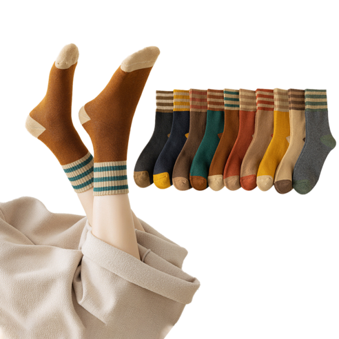 따뜻한 겨울 기모양말 10켤레 1세트