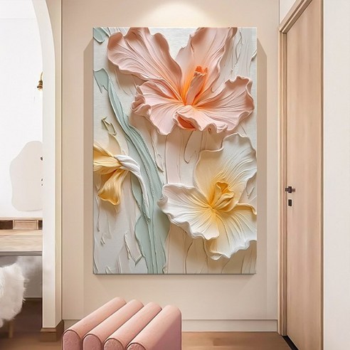 우리 집 밋밋한 벽, 감성적인 플라워 그림으로 채우세요.